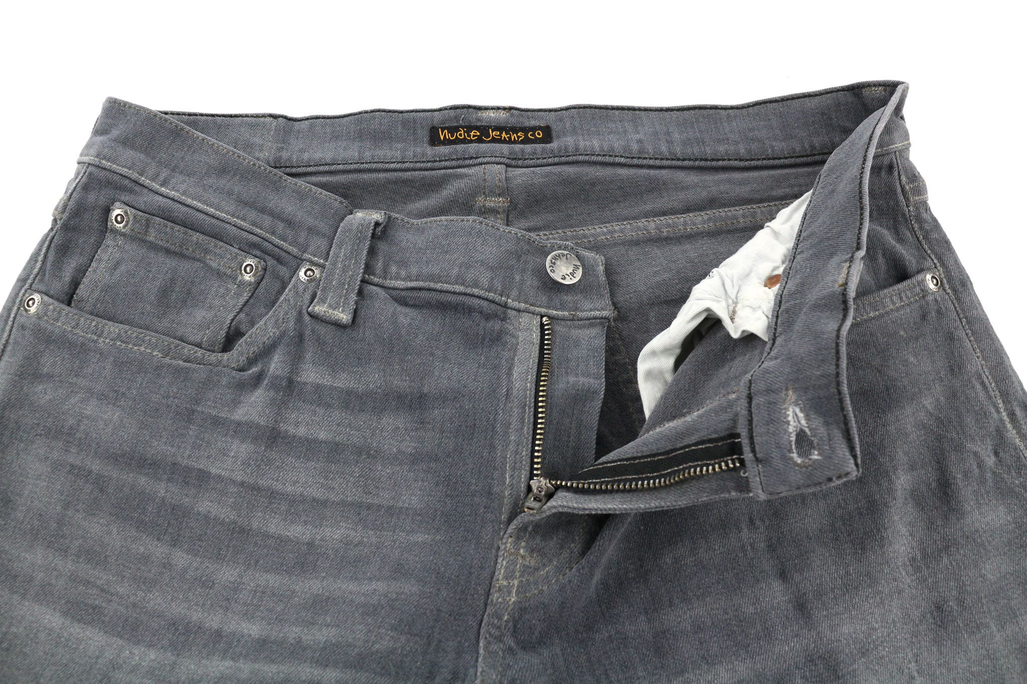 Nudie Jeans TIGHT LONG JOHN W32/L34 Organic Charcoal Logo Fit 80697 Size US 32 / EU 48 - 4 Thumbnail