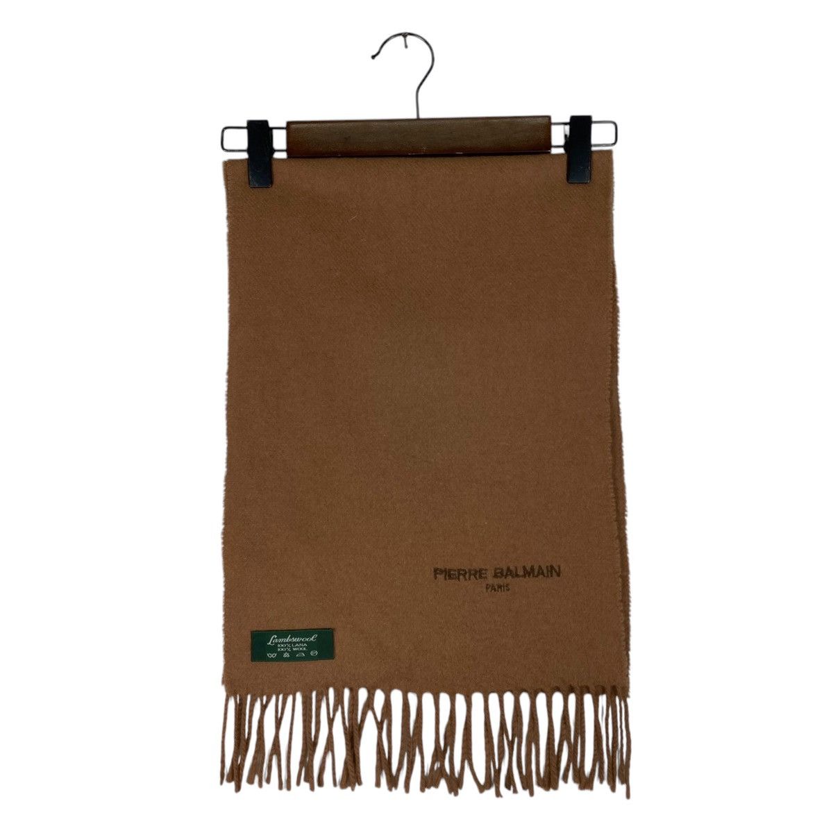 Balmain × Pierre Balmain × Vintage Vintage Pierre Balmain Paris Brown Scarf Muffler Size ONE SIZE - 3 Thumbnail