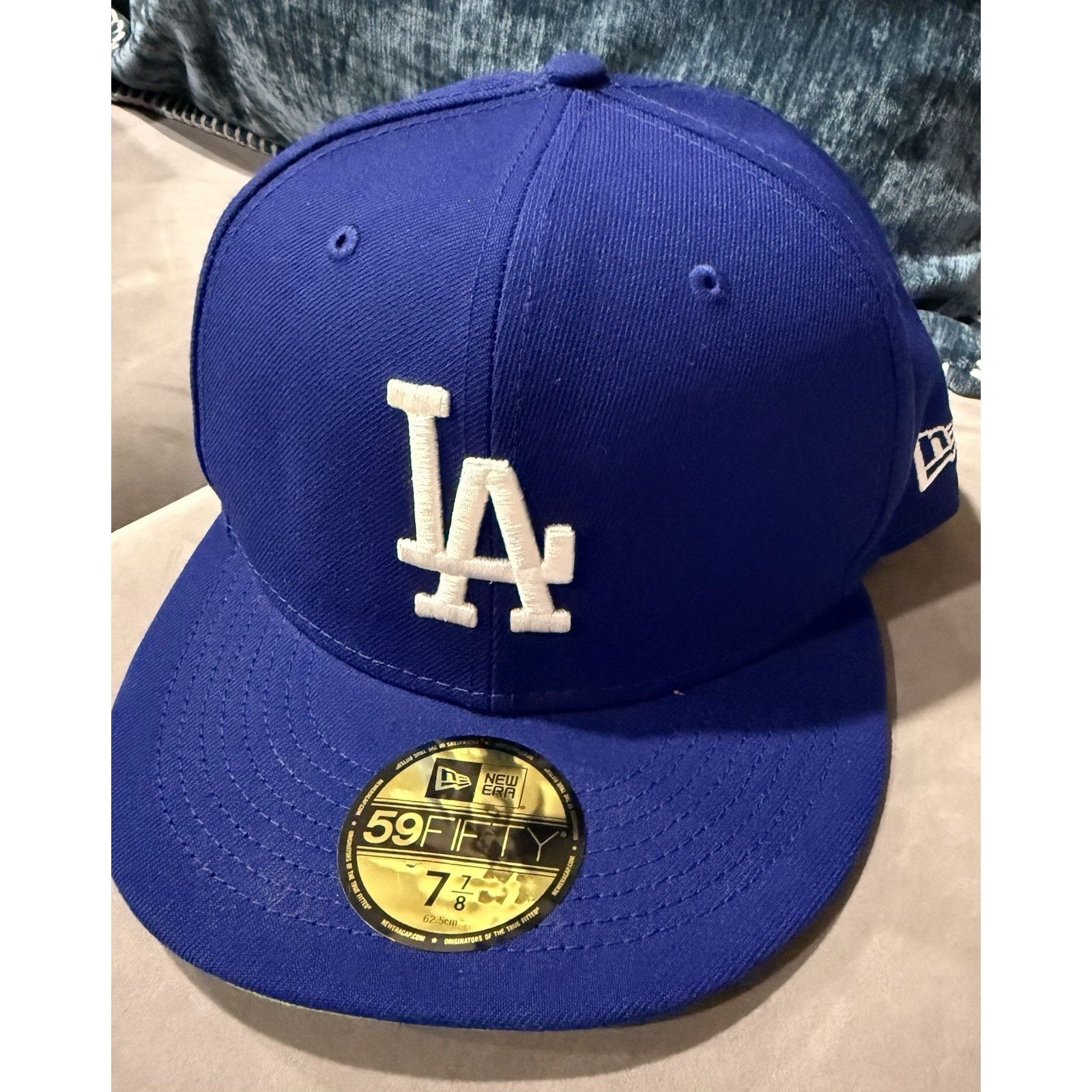 New Era New Era 59FIFTY LA Dodgers Fitted Hat Blue 7 7/8 Size 30 - 1 Thumbnail