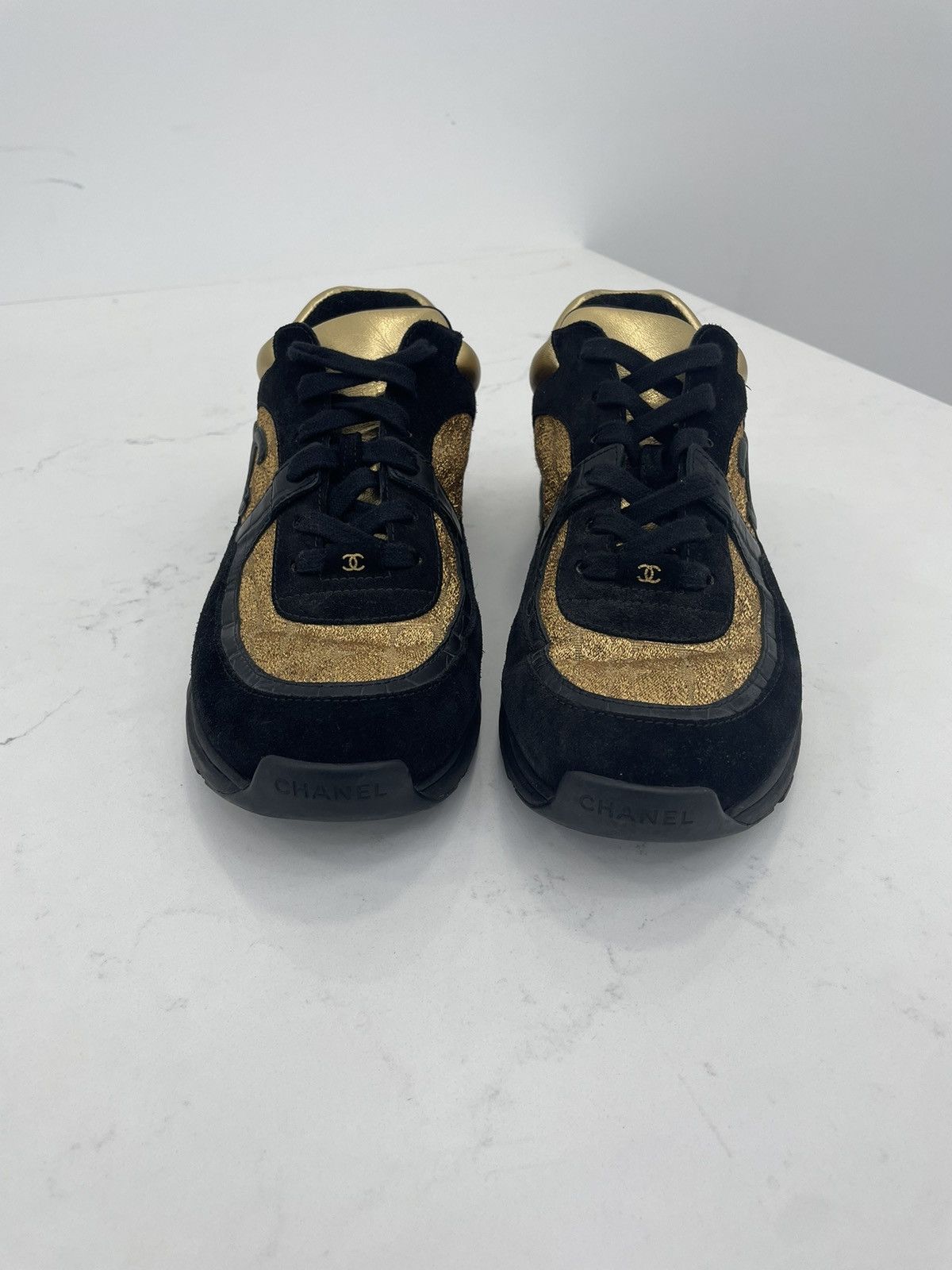 Chanel Chanel CC Runners Black&Gold Size US 10 / EU 43 - 2 Thumbnail