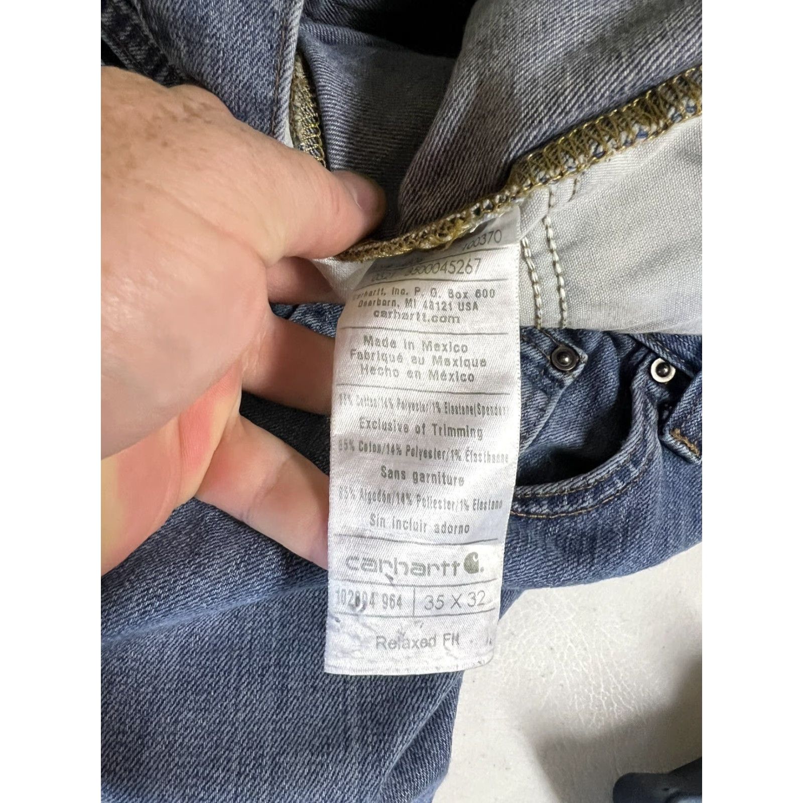 Carhartt Carhartt Jeans Rugged Flex Relaxed Fit Straight Leg Jeans Men 34x32 Blue Denim 5-Pocket Belt Loops Working Comfort Durable Size US 34 / EU 50 - 5 Thumbnail