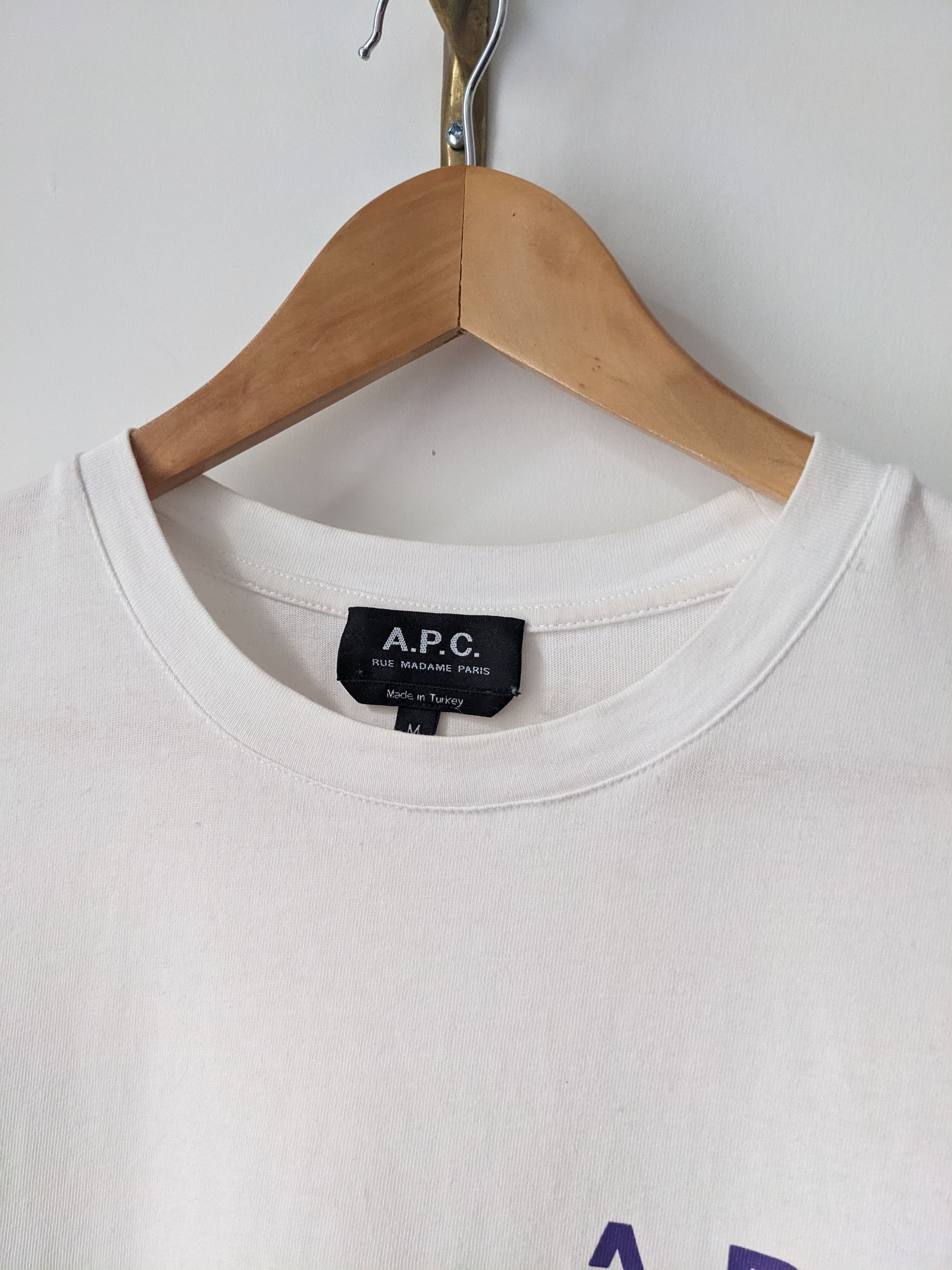 A.P.C. A.P.C T-shirt APC White M Size US M / EU 48-50 / 2 - 4 Thumbnail