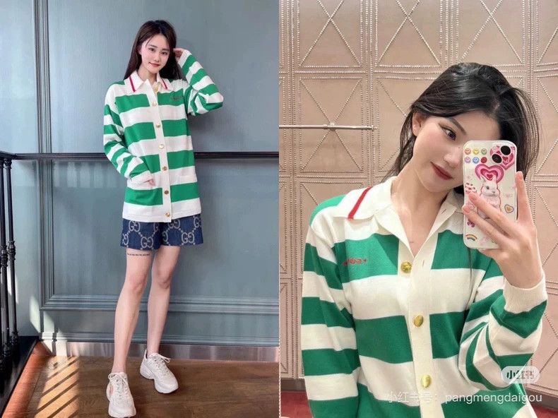 Gucci Gucci Classic white and green striped cardigan jacket 2502- Size US XS / EU 42 / 0 - 7 Thumbnail