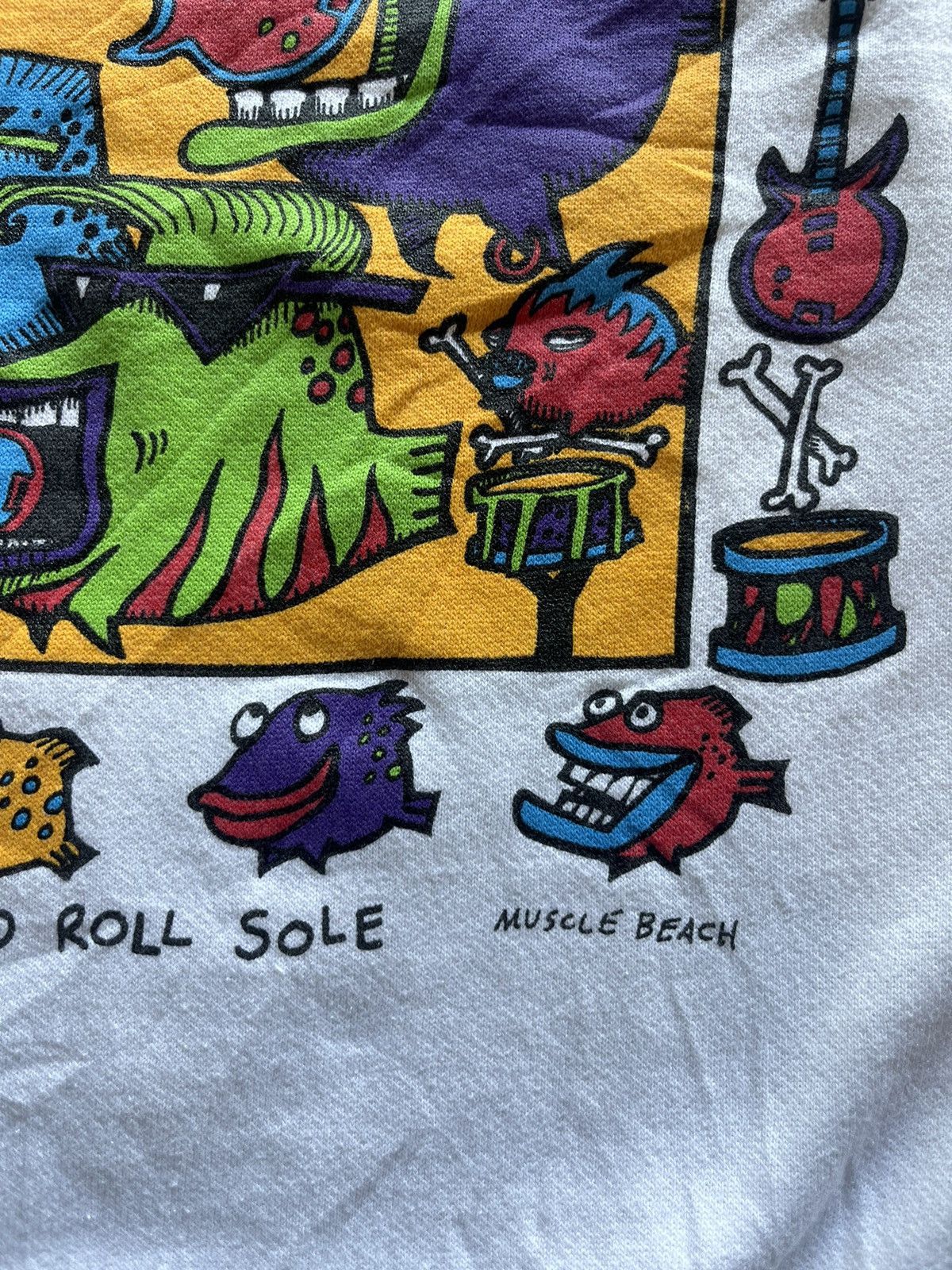 Vintage Vtg Rock and Roll Sole Artwork 91’s Design by Beans Barton Size US XL / EU 56 / 4 - 6 Thumbnail
