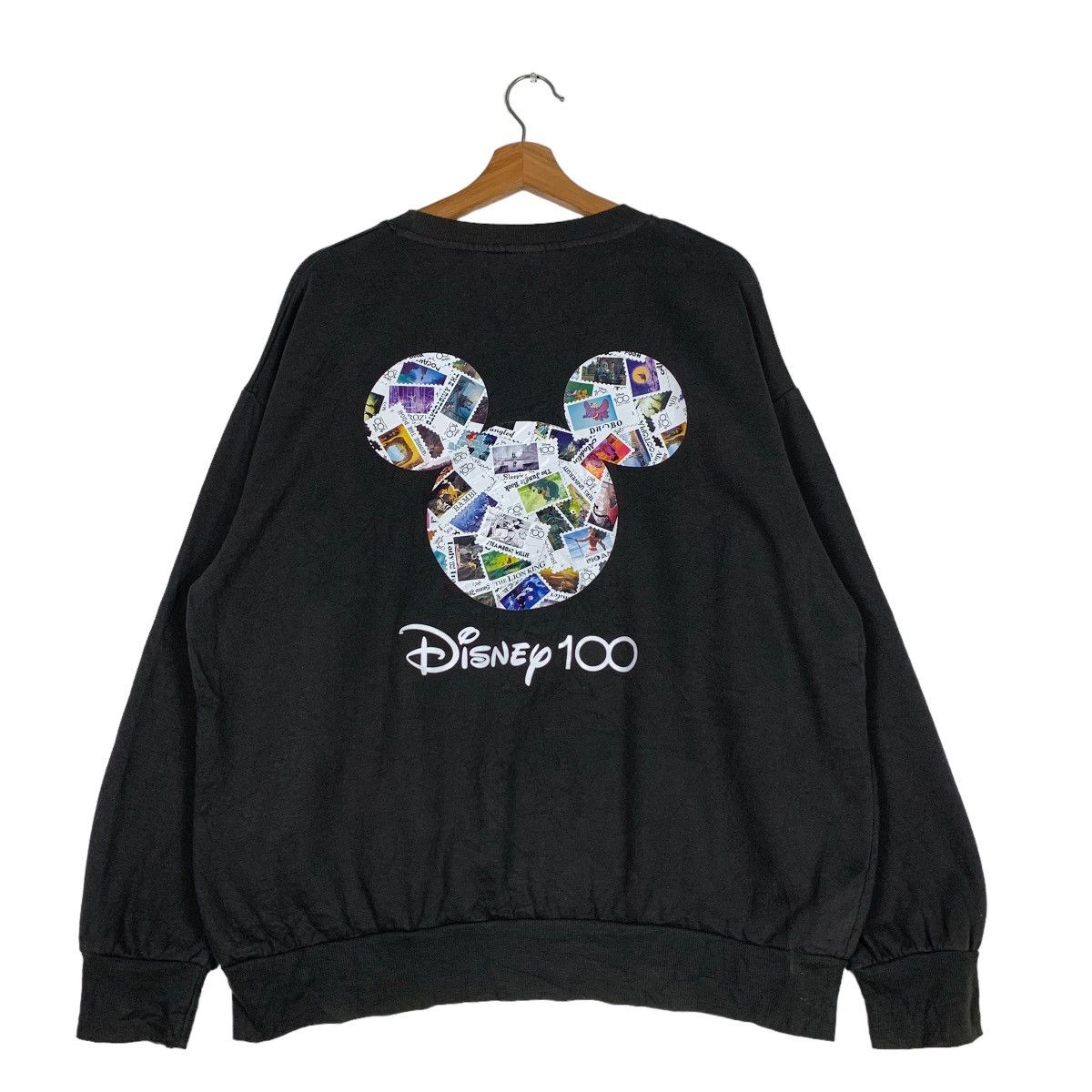 Disney DISNEY 100 Mickey Head Big Logo Sweatshirts #0743-C34 Size US L / EU 52-54 / 3 - 1 Thumbnail