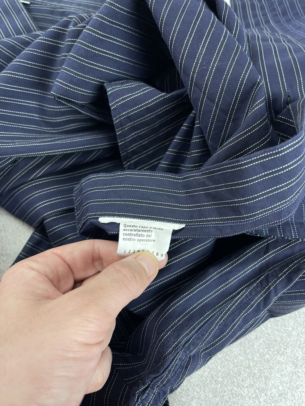 Dolce & Gabbana Dolce & Gabbana Striped Long Sleeve Shirt Size 18/45 Size US XL / EU 56 / 4 - 11 Thumbnail