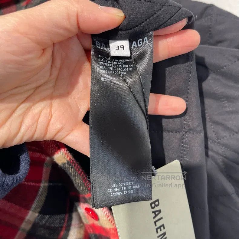 Balenciaga Balenciaga size 39 Red Plaid Long Sleeve Shirt Cotton Jack Size US S / EU 44-46 / 1 - 4 Thumbnail