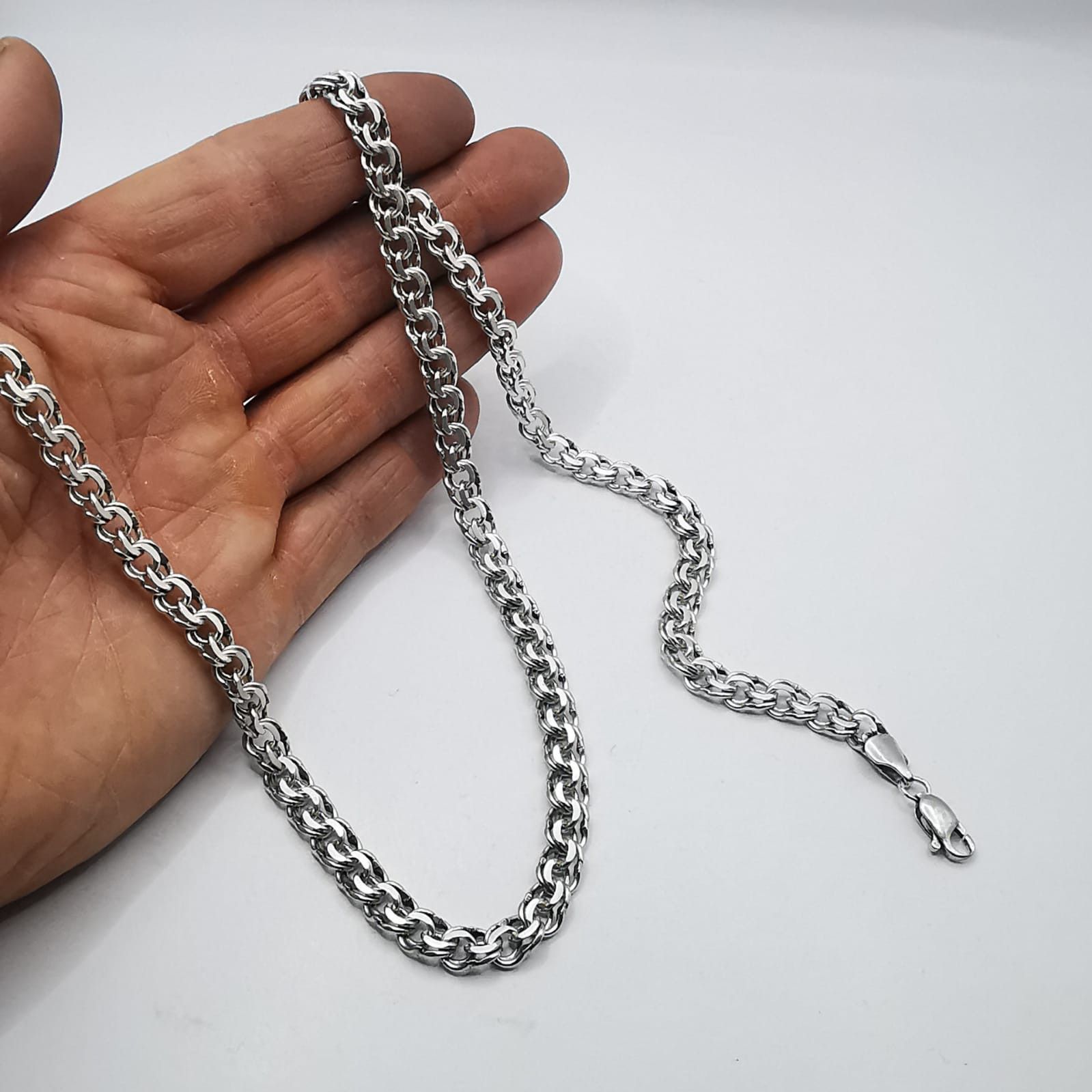 Sterling Silver Vintage Massive Chain Jewelry ,925 Sterling Silver 49,72g Size ONE SIZE - 3 Thumbnail