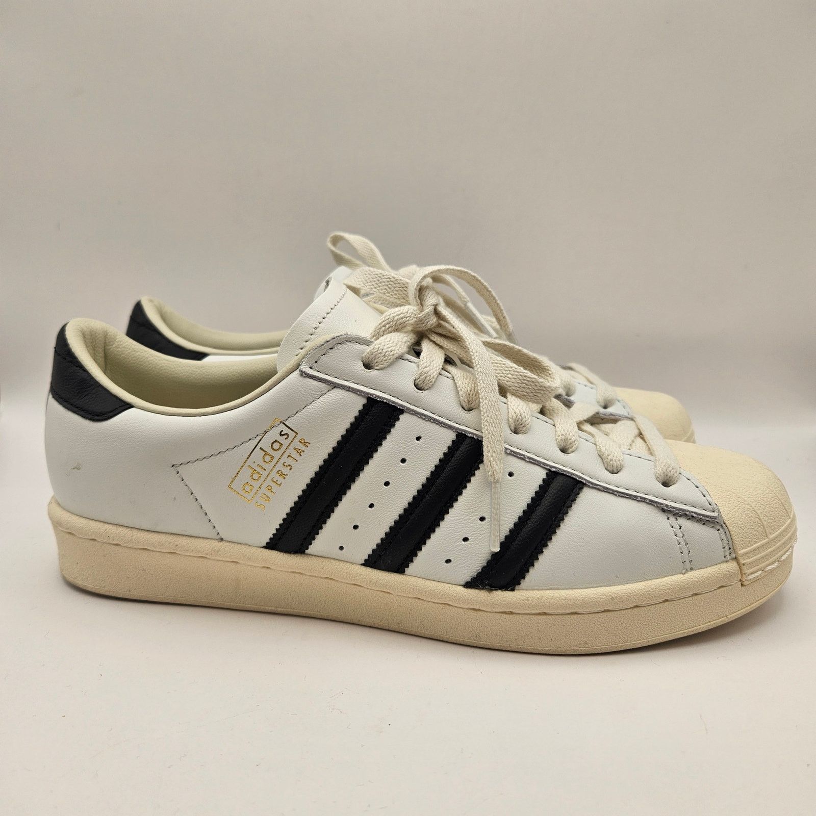 Adidas ADIDAS ORIGINAL MEN'S 6.5 VINTAGE SUPERSTAR WHITE BLACK Size US 6.5 / EU 39-40 - 4 Thumbnail