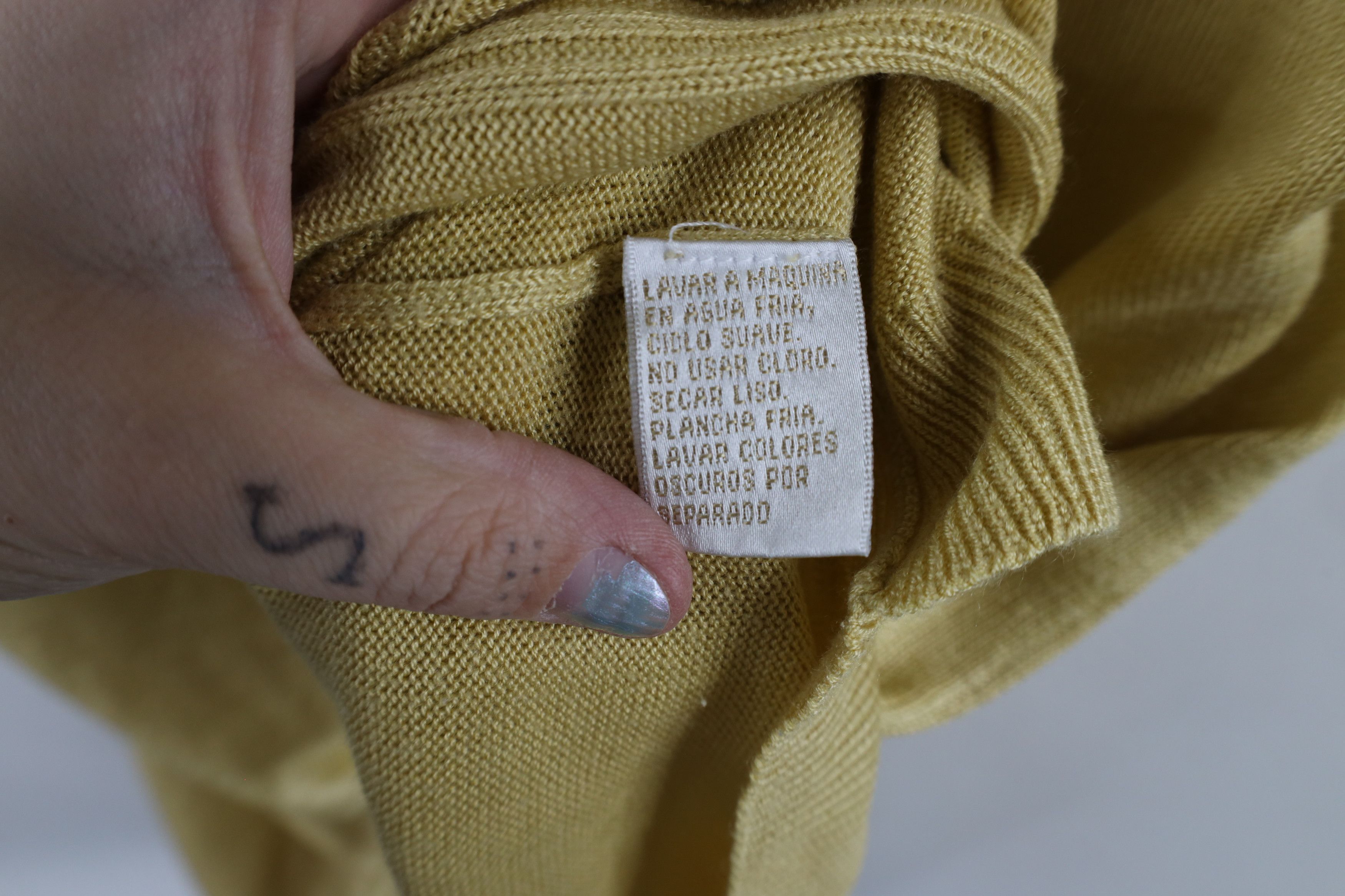 Vintage Vintage 90s Streetwear Knit Short Sleeve Sweater Gold Size US XL / EU 56 / 4 - 5 Thumbnail