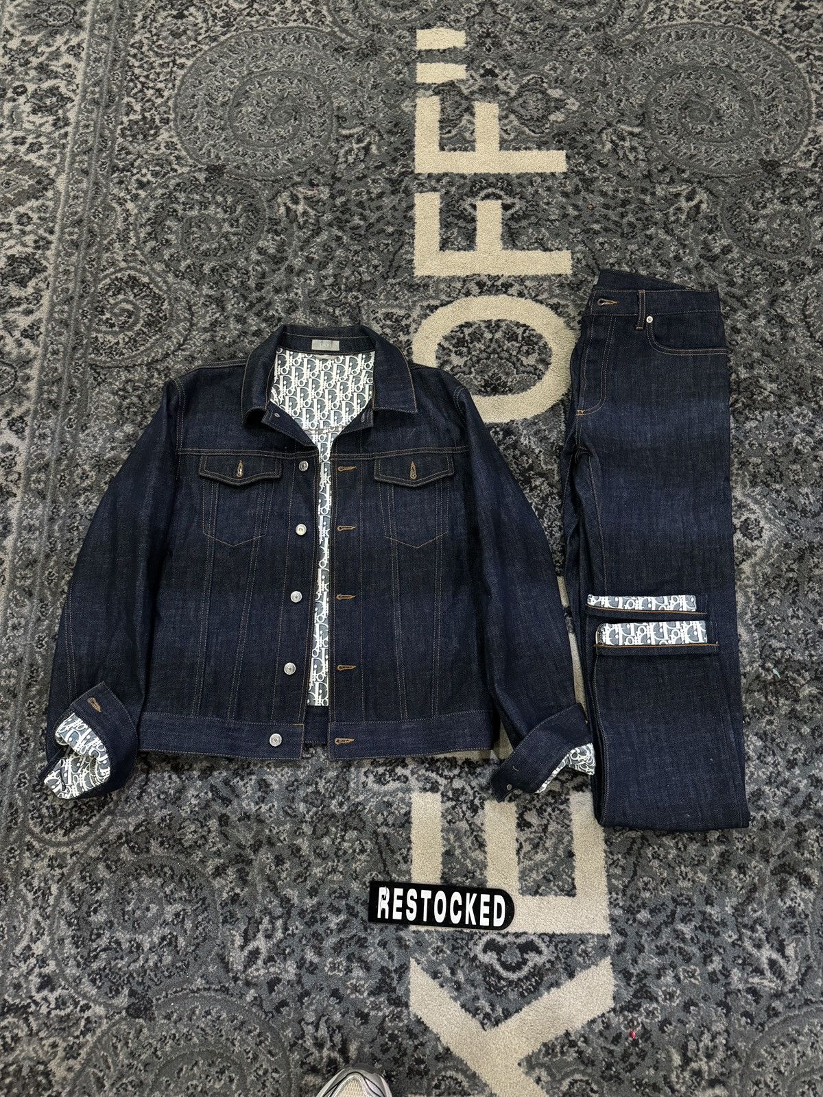 Dior Men Oblique Denim Set