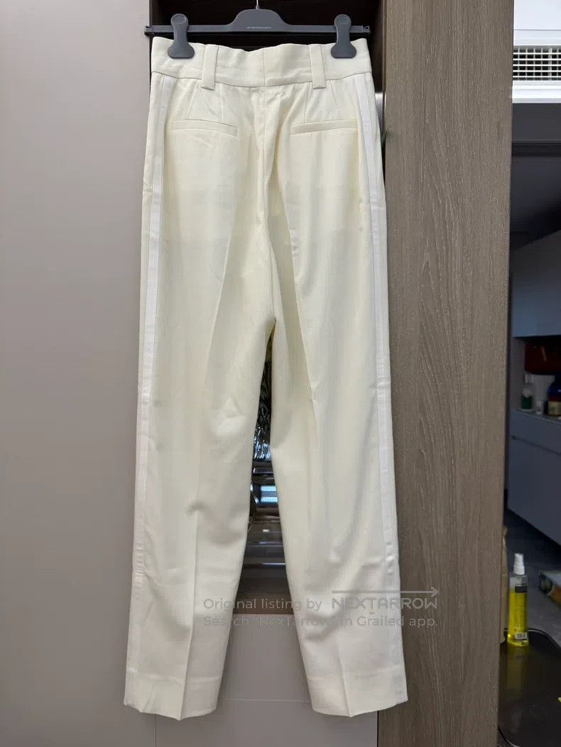 Miu Miu Miu Miu 42 White mulberry silk cotton wool trousers Size 41" - 2 Thumbnail