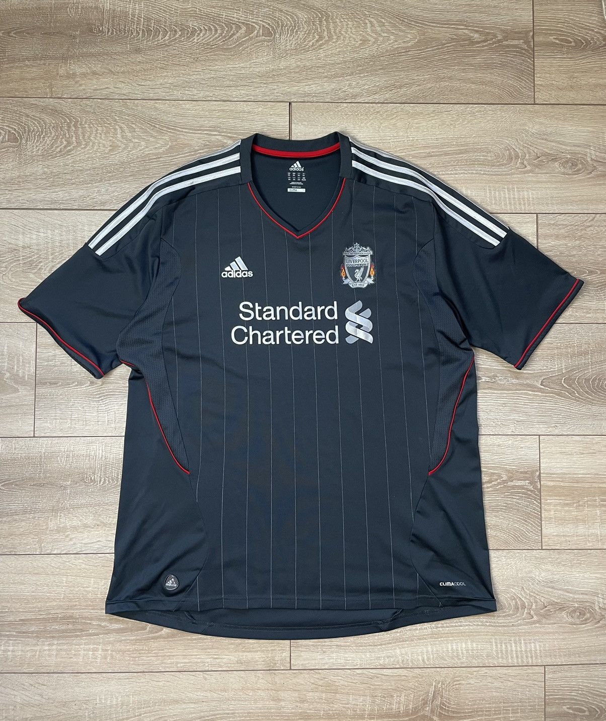 Adidas Liverpool Adidas 2011/2012 Football Away Soccer Jersey shirt Size US XXL / EU 58 / 5 - 1 Thumbnail