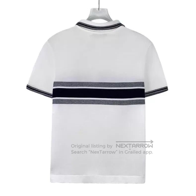 Dior Dior White striped logo letter print cotton lapel single-b Size S / US 4 / IT 40 - 2 Thumbnail