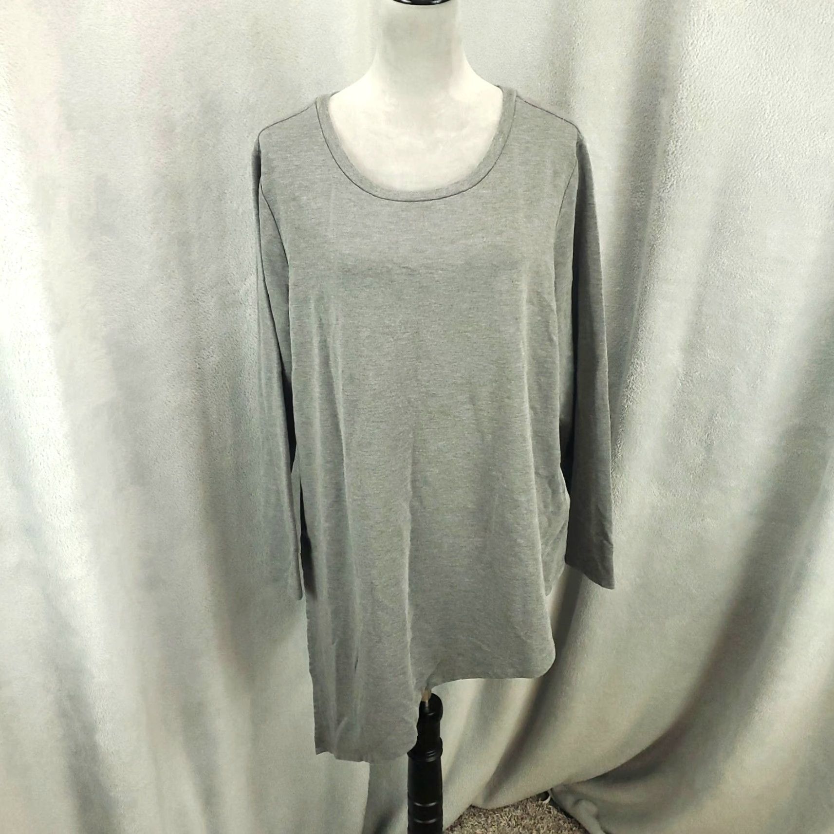 Torrid Torrid Asymmetric Top Womens 1X Tunic Gray Long Sleeve Lightweight Sweater Size XL / US 12-14 / IT 48-50 - 2 Thumbnail