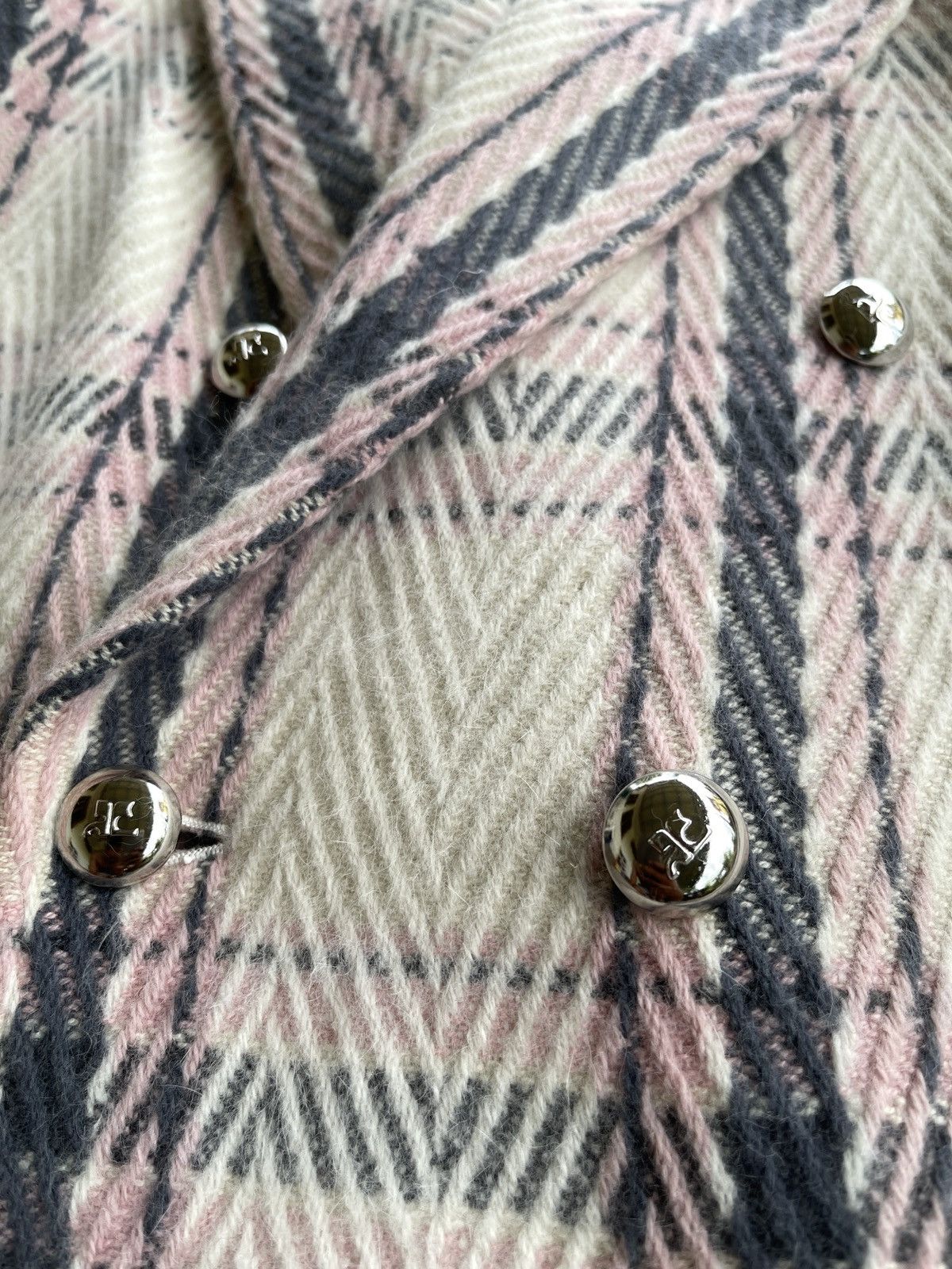 Courreges Courreges Paris Wool Checked Baggy Coat Size XL / US 12-14 / IT 48-50 - 3 Thumbnail