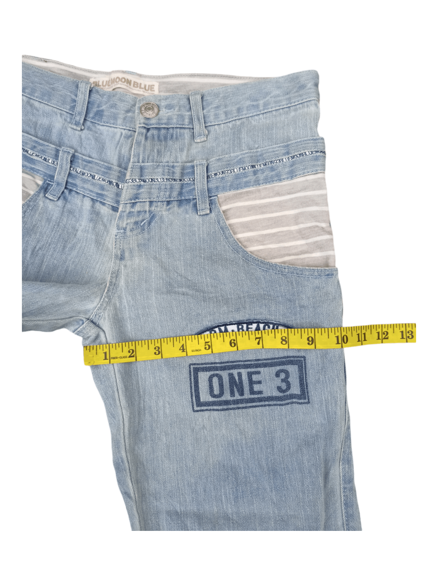 Japanese Brand Blue Moon Blue Big Blowout Patched Japanese Jeans Size US 30 / EU 46 - 21 Thumbnail