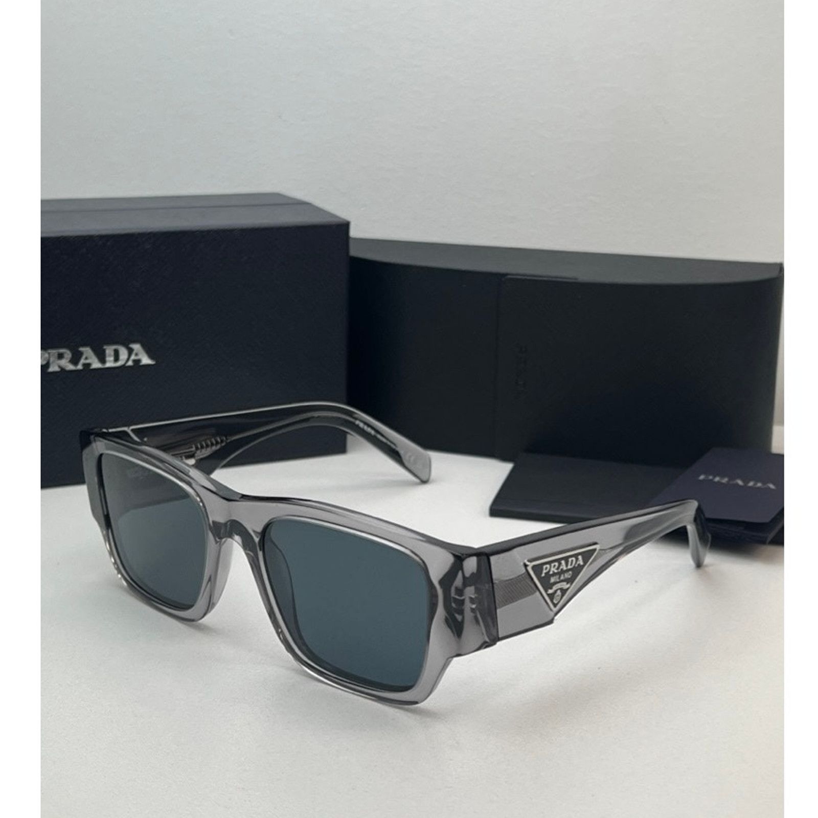 Prada NEW Prada PR10ZS Asphalt Grey Sunglasses Unisex $563 Size ONE SIZE - 1 Thumbnail