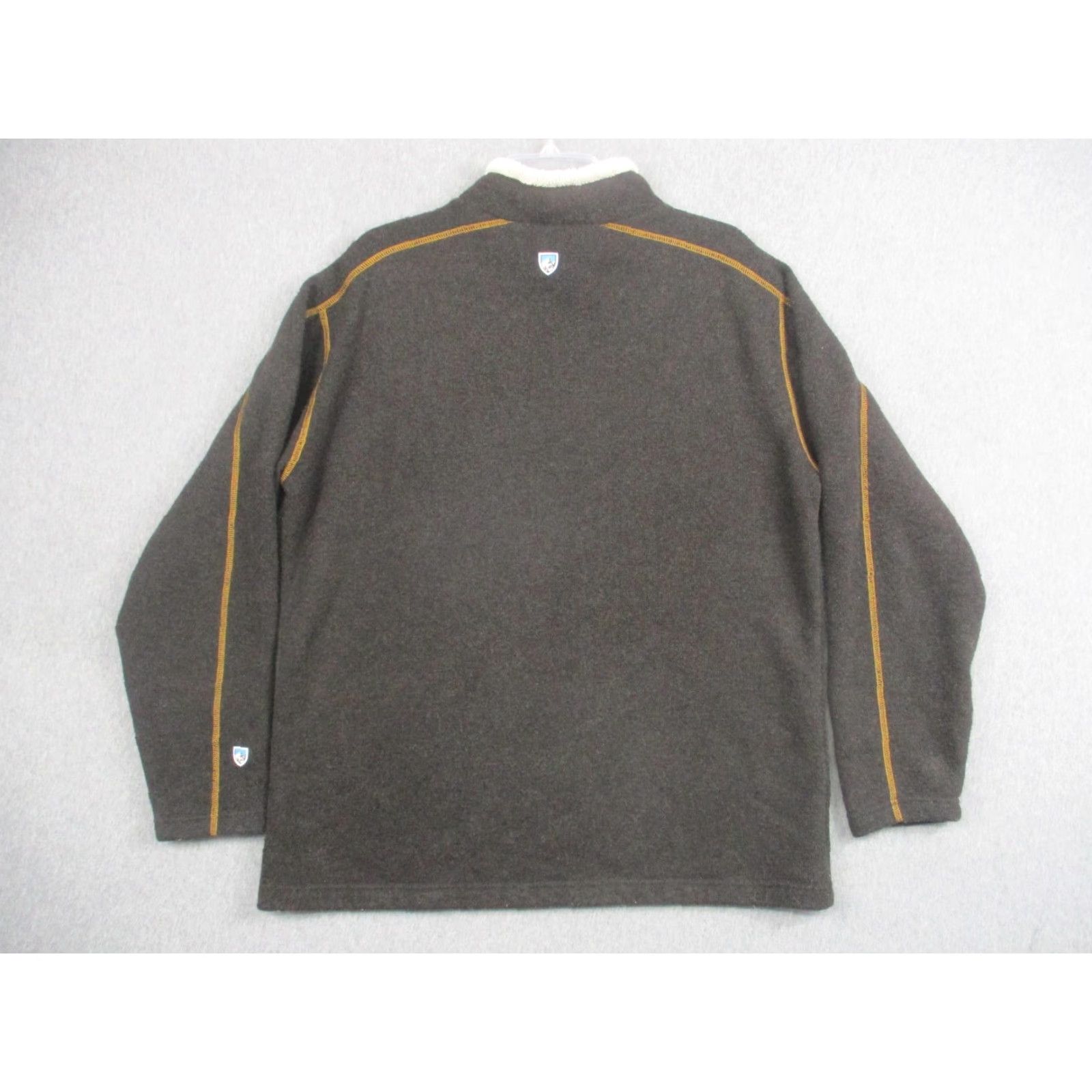 Vintage Kuhl Sweater Mens XL Brown 1/4 Zip Mock Neck Knit Pullover Hiking Size US XL / EU 56 / 4 - 6 Thumbnail