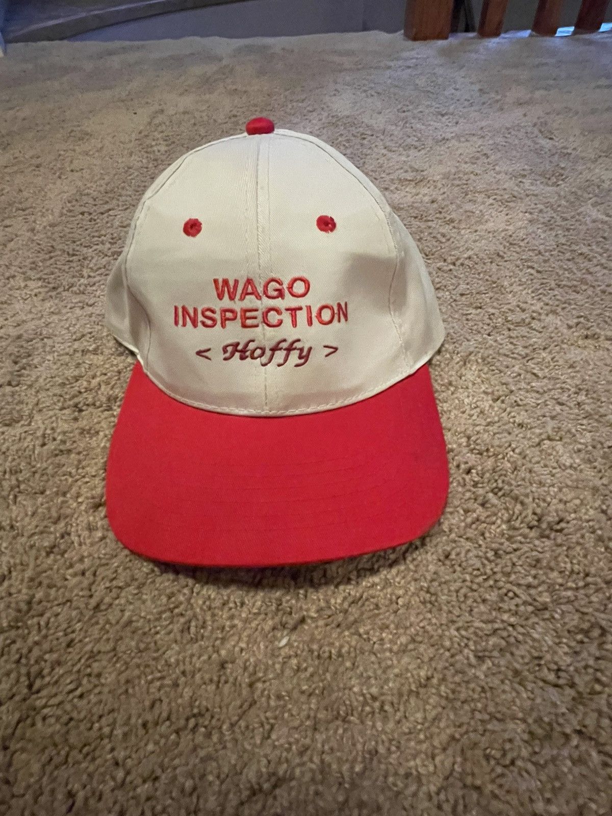 Other Hoffy inspection, Red and white baseball cap. Worn Size 32 - 1 Thumbnail
