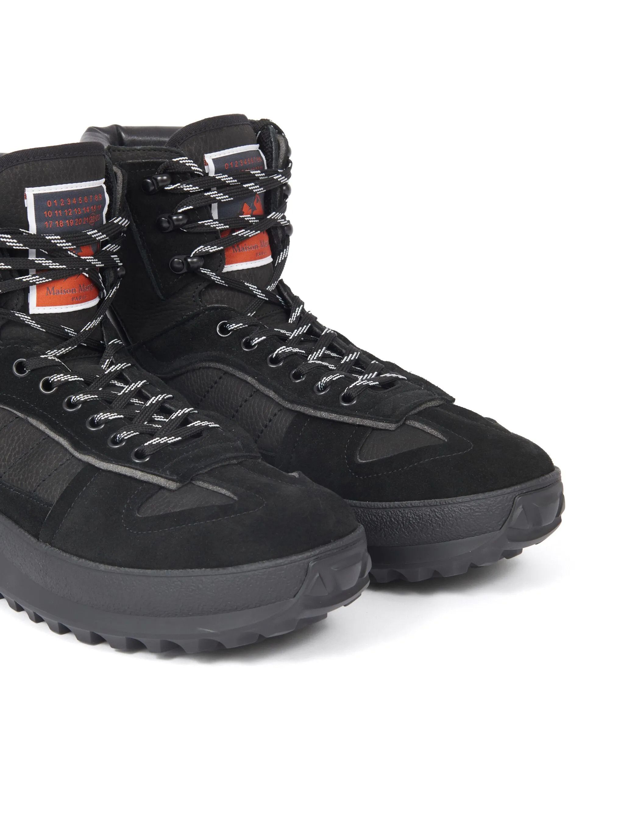 Maison Margiela o1w1db10525 Climber Leather Hi-Top Sneakers in Black Size US 11 / EU 44 - 4 Thumbnail