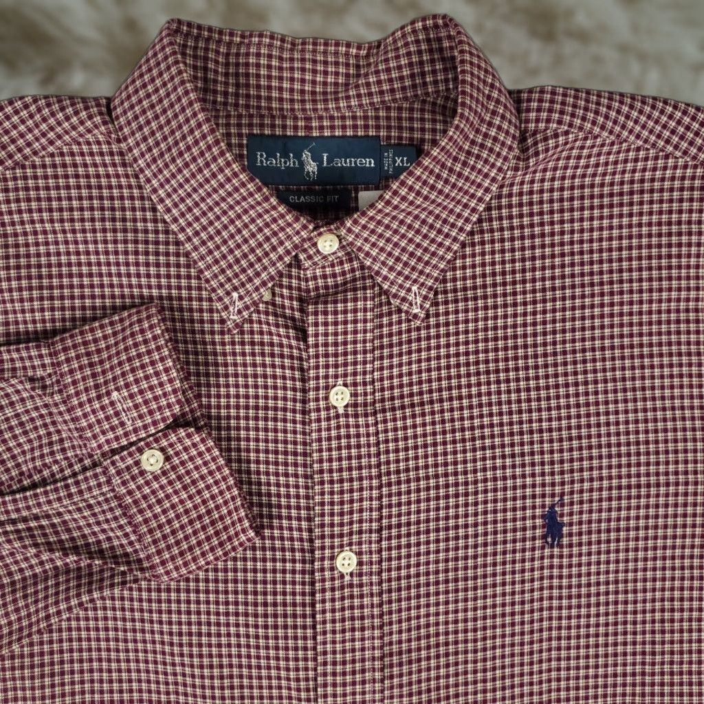 Ralph Lauren Ralph Lauren Shirt Adult XL Red Plaid Pony Button-Up Long Sleeve Mens Size US XL / EU 56 / 4 - 1 Thumbnail