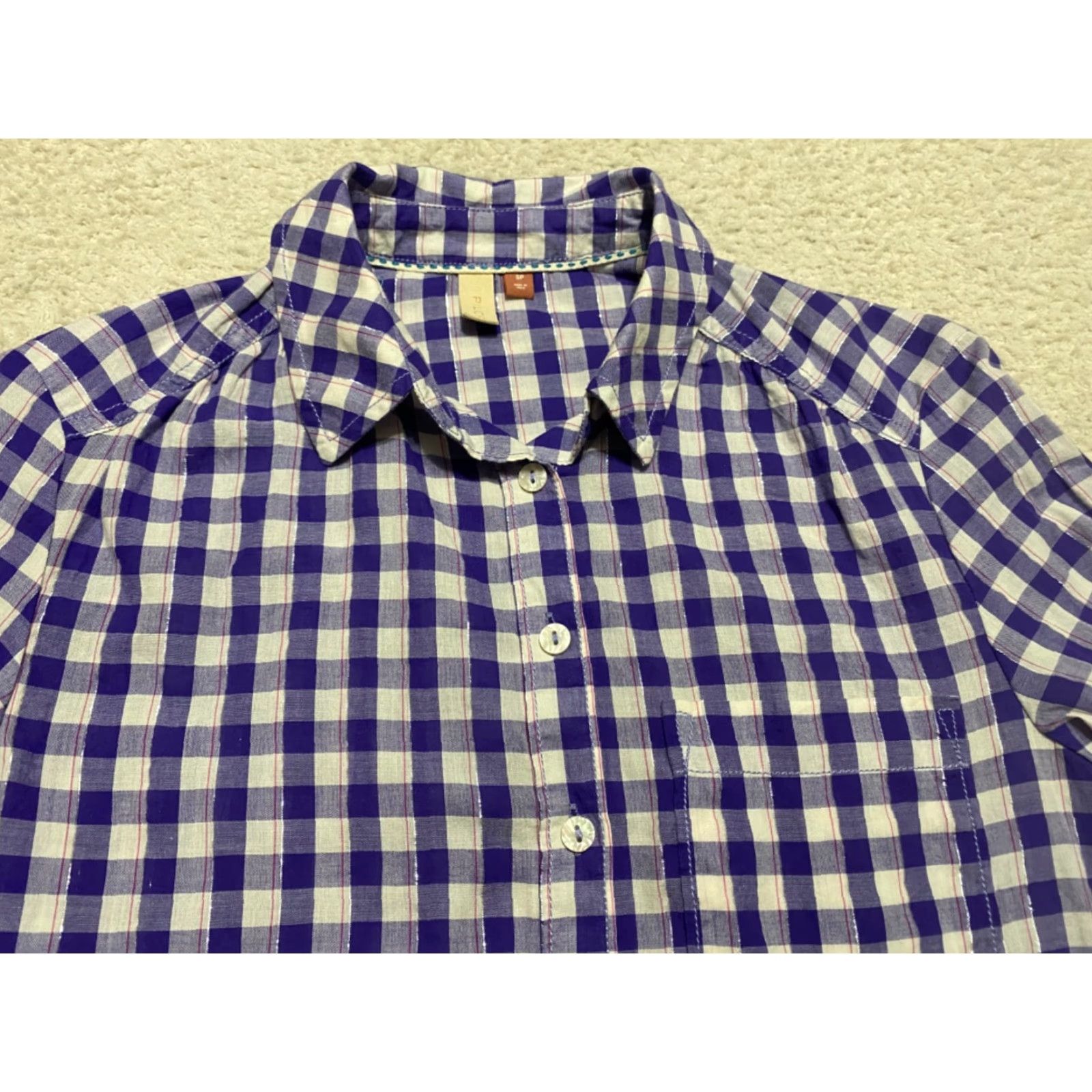 Vintage Pilcro Shirt Womens PS Button-Down Plaid Long Sleeve Cotton Blue Size S / US 4 / IT 40 - 3 Thumbnail