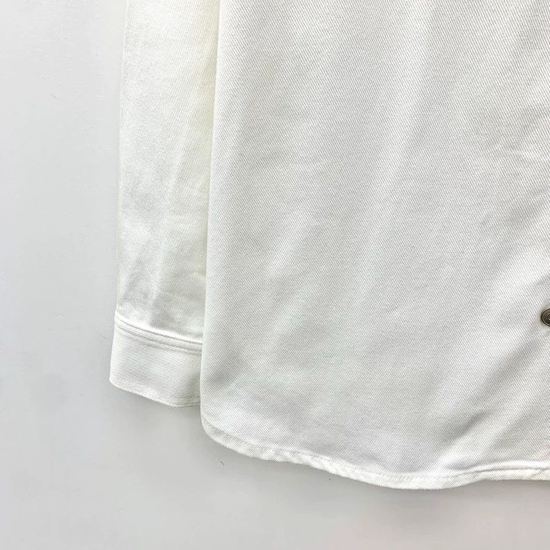 Loewe Loewe White logo leather cotton collar single row button l Size XS / US 0-2 / IT 36-38 - 4 Thumbnail