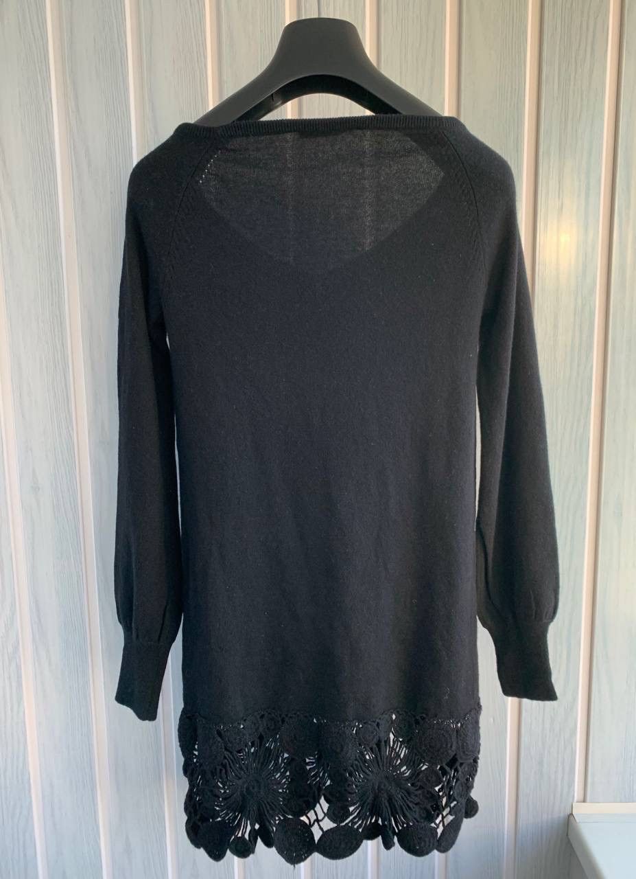 RED Valentino Red Valentino Black Wool & Cashmere Blend Knit A-Line Dress Size M / US 6-8 / IT 42-44 - 9 Thumbnail