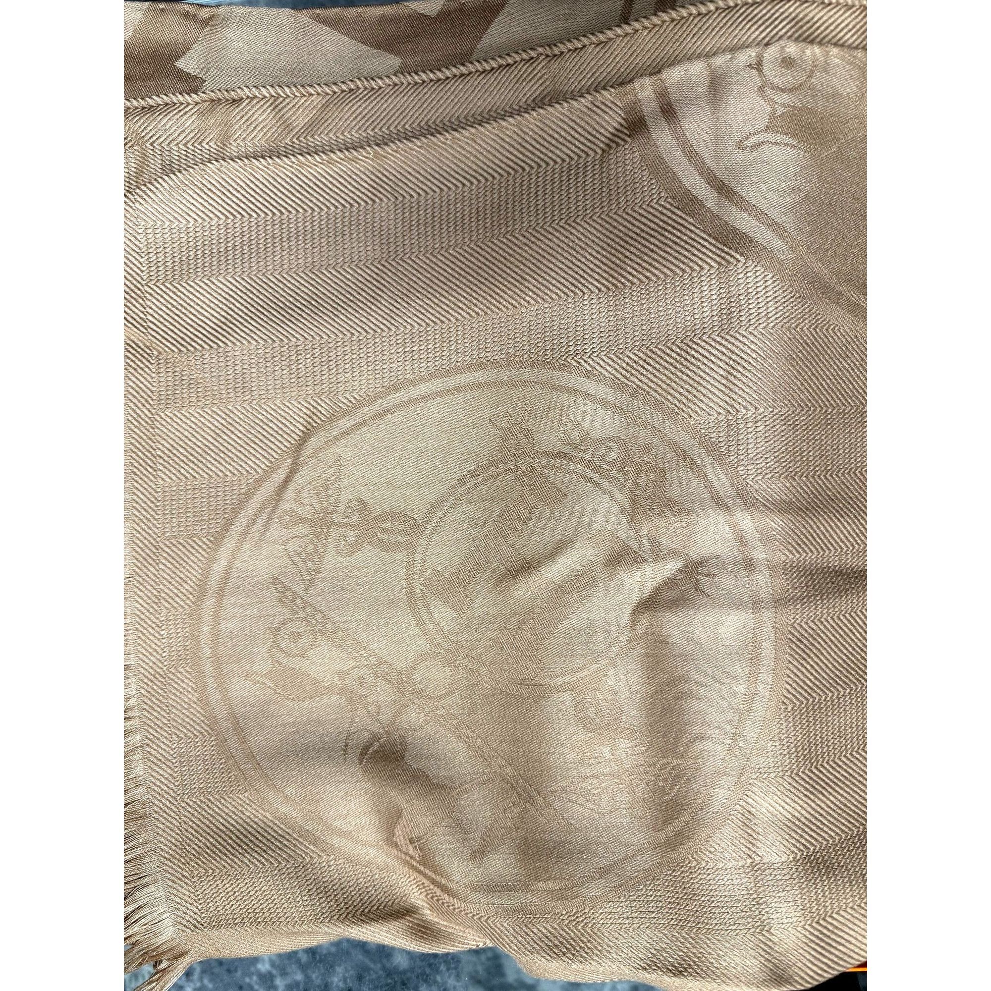 Hermes Hermès Etole New Libris Confettis DEx-Libris CT/Kraft Shawl Size ONE SIZE - 8 Thumbnail