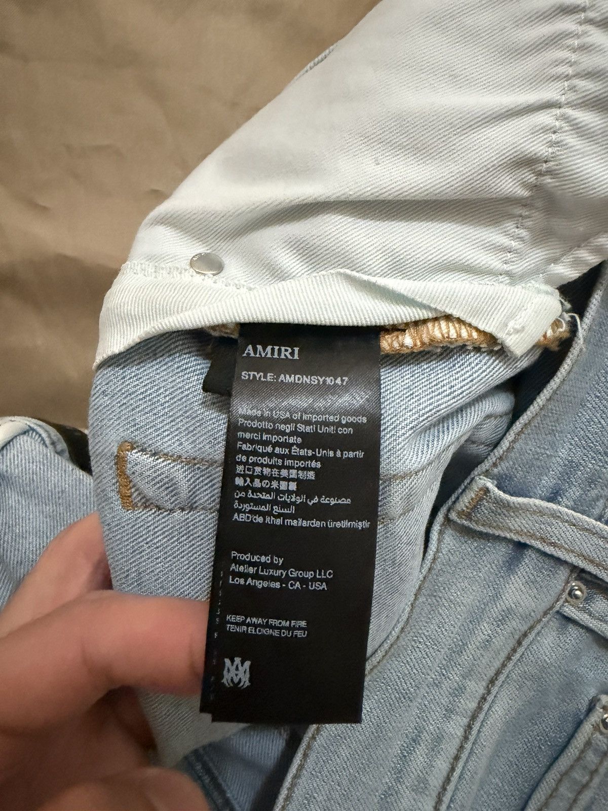 Amiri AMIRI Blue Bandana Jacquard Logo Jeans size 36 Size US 36 / EU 52 - 5 Thumbnail