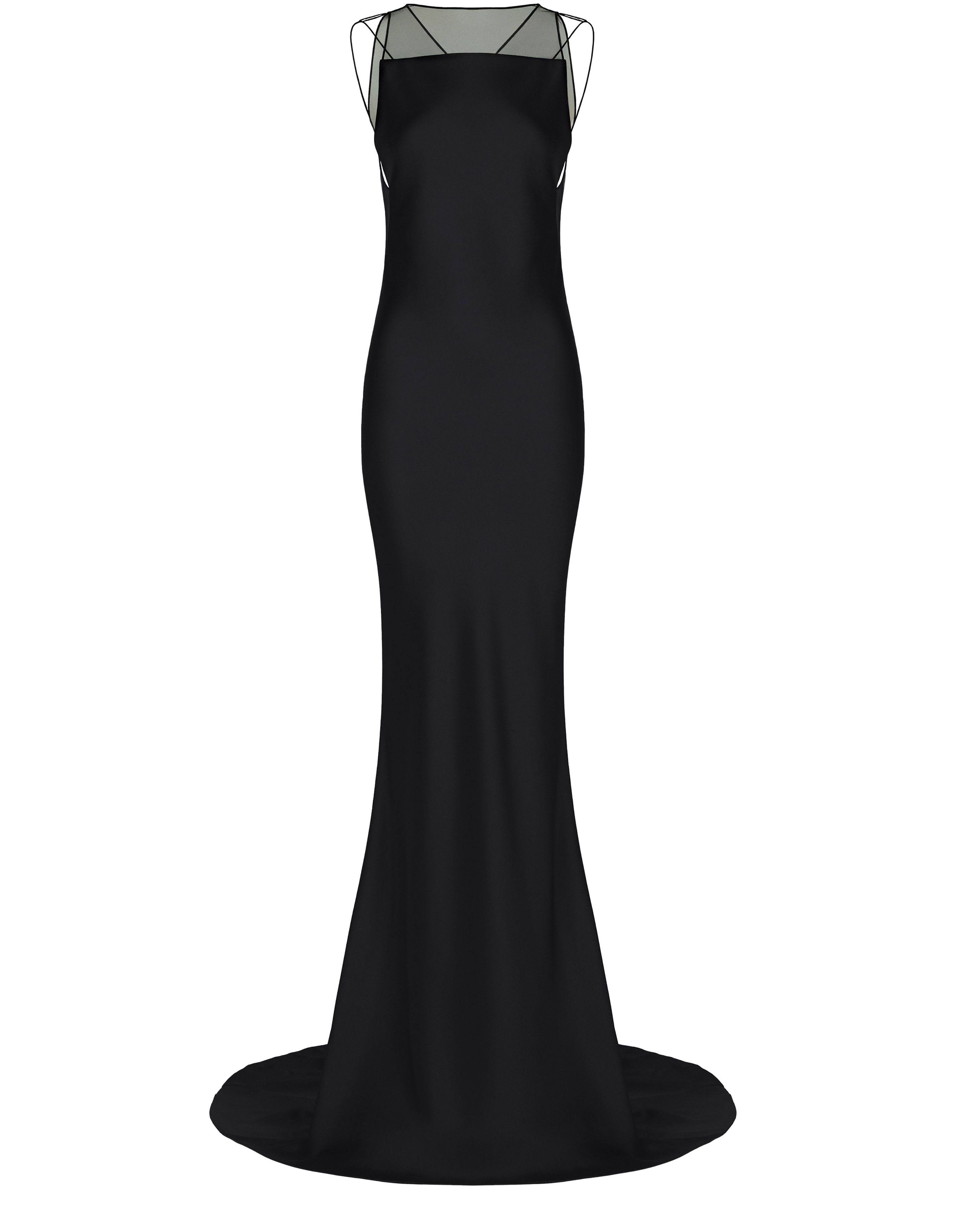 Maison Margiela o1s22i1n0724 Maxi Mermaid Dress in Black Size S / US 4 / IT 40 - 1 Thumbnail