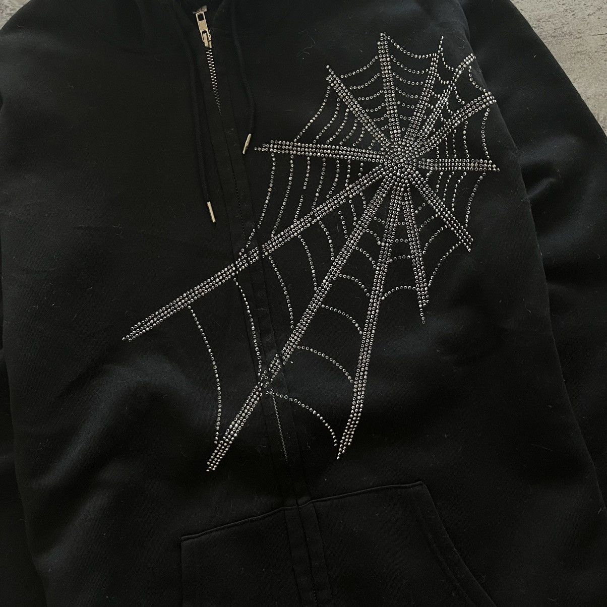 If Six Was Nine Spyder Gothic Punk Faux Fur Zip Hoodie Japanese Style Size US L / EU 52-54 / 3 - 4 Thumbnail