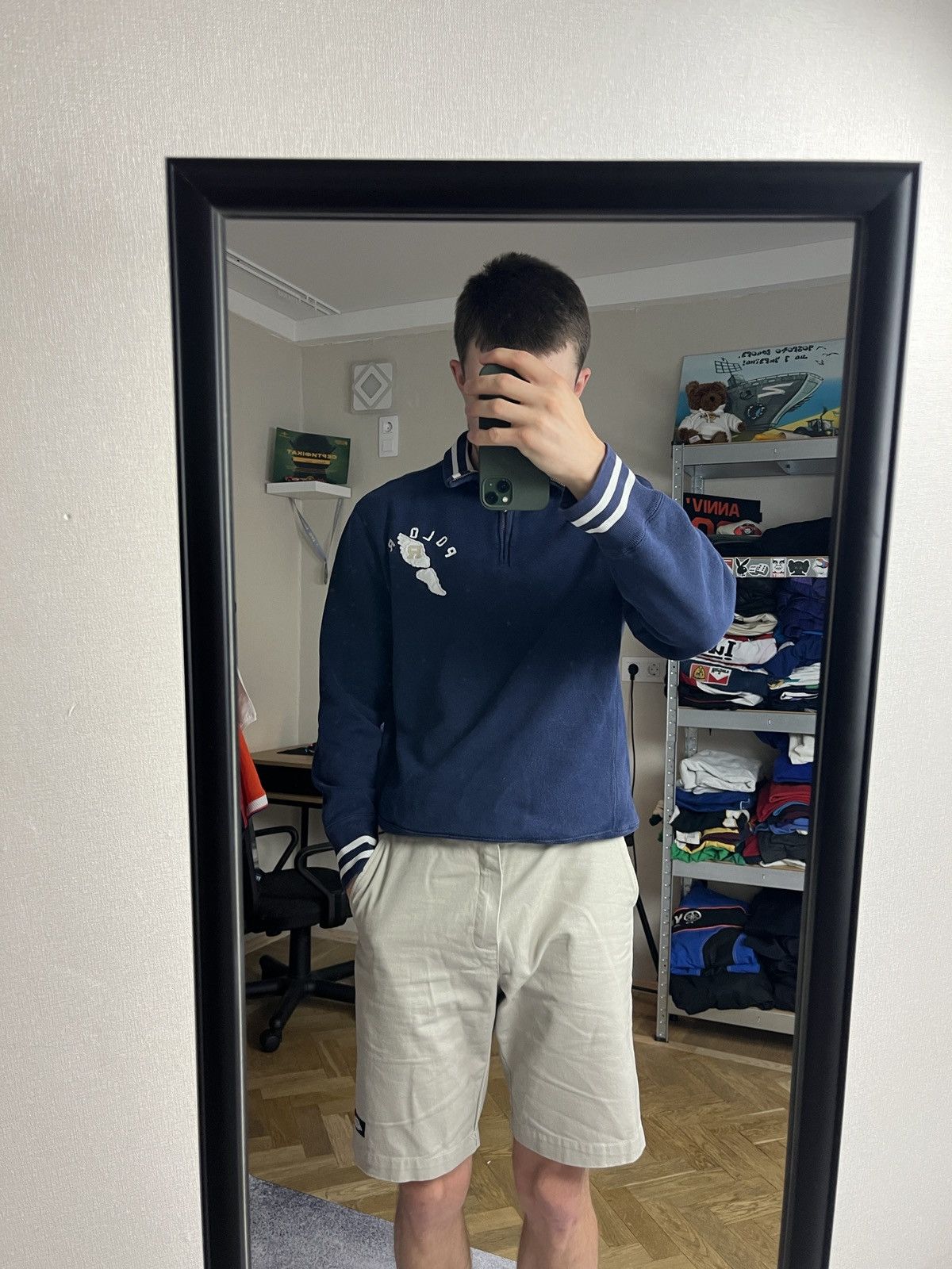 Polo Ralph Lauren 💥 Vintage Polo Ralph Lauren Pwing Stadium Sweater Halfzip Size US M / EU 48-50 / 2 - 2 Thumbnail