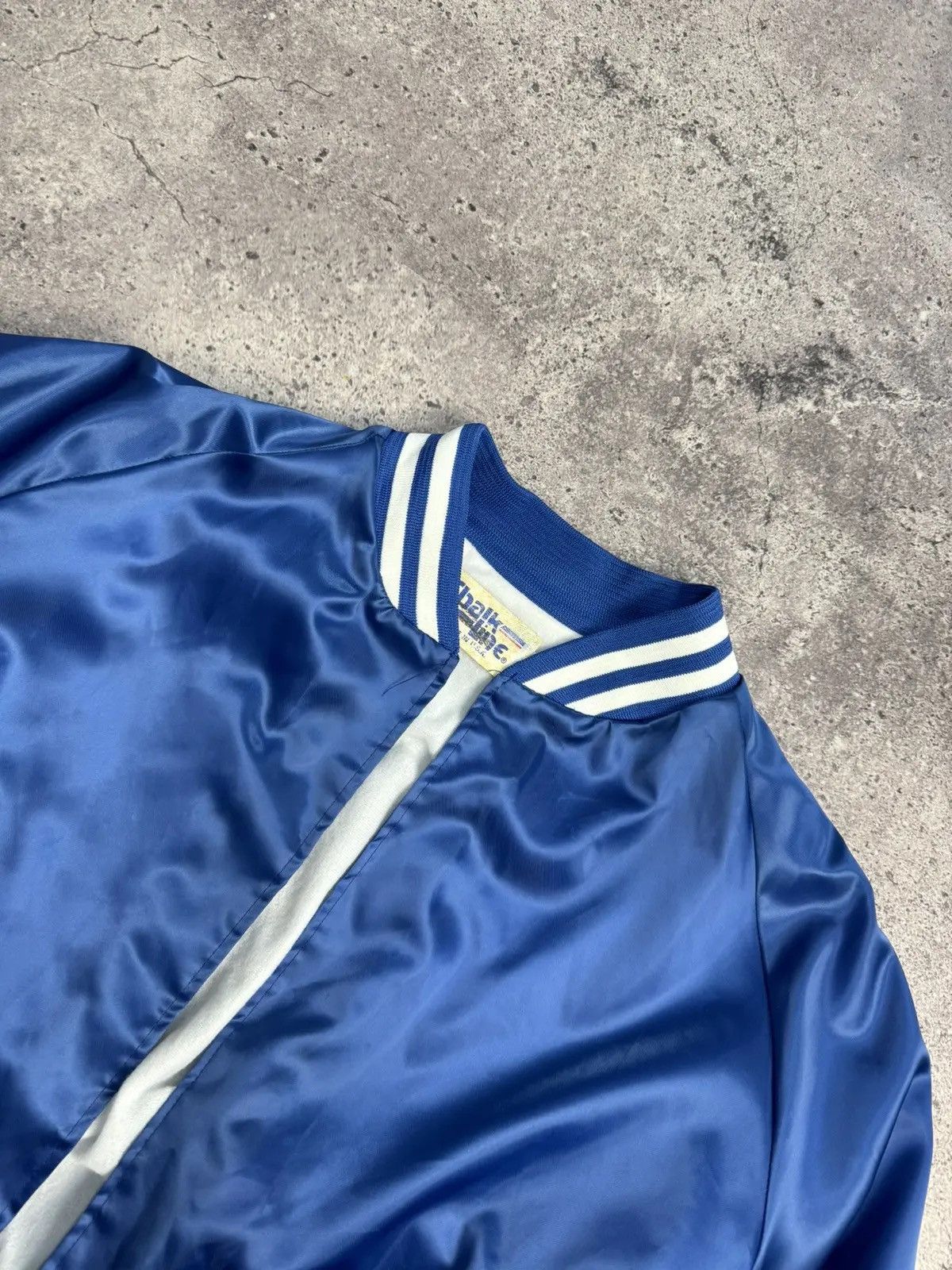 Chalk Line Vintage Chalk Line nylon bomber Y2K Blue Satin Bomber Jacket Size US M / EU 48-50 / 2 - 5 Thumbnail