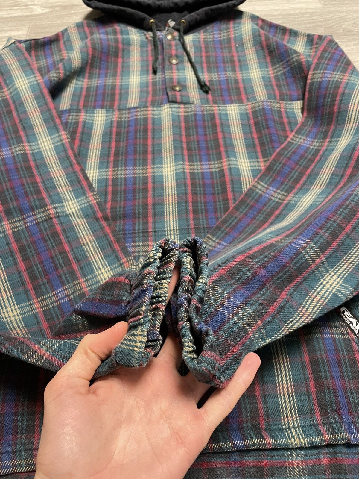 No Fear Vintage No Fear Plaid Flannel Shirt Anorak Pullover USA Size US XL / EU 56 / 4 - 7 Thumbnail