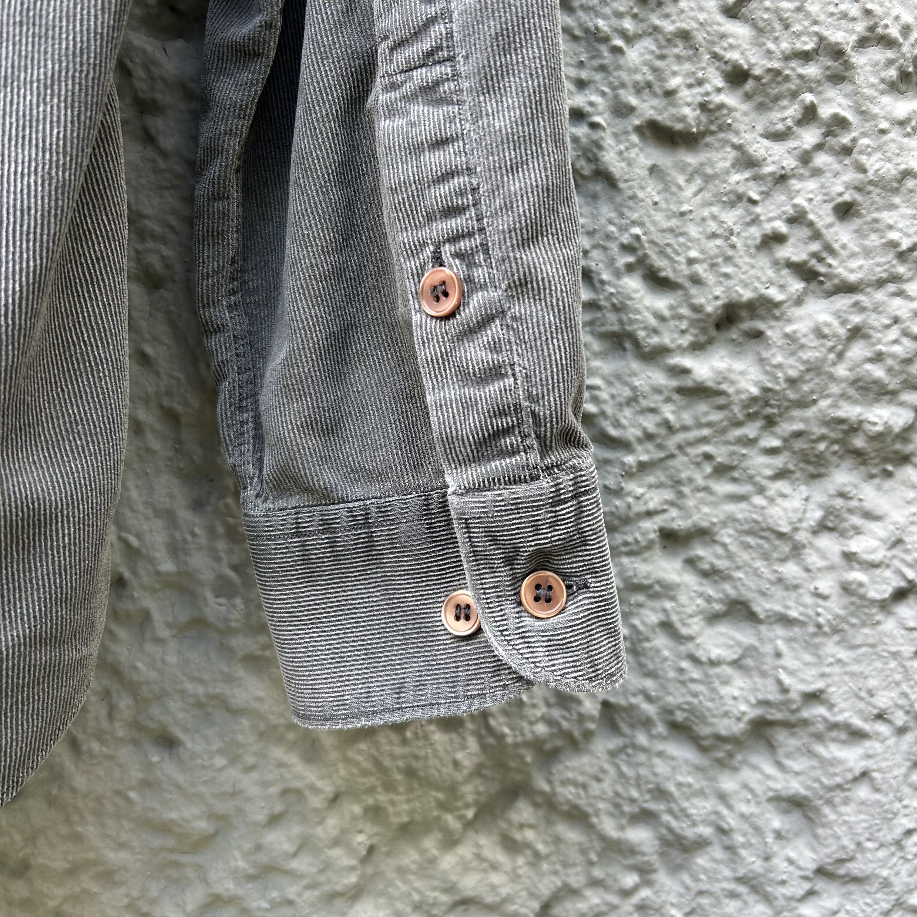 Helmut Lang Vintage Archive Helmut Lang Gray Corduroy Shirt Button Up Size US M / EU 48-50 / 2 - 5 Thumbnail