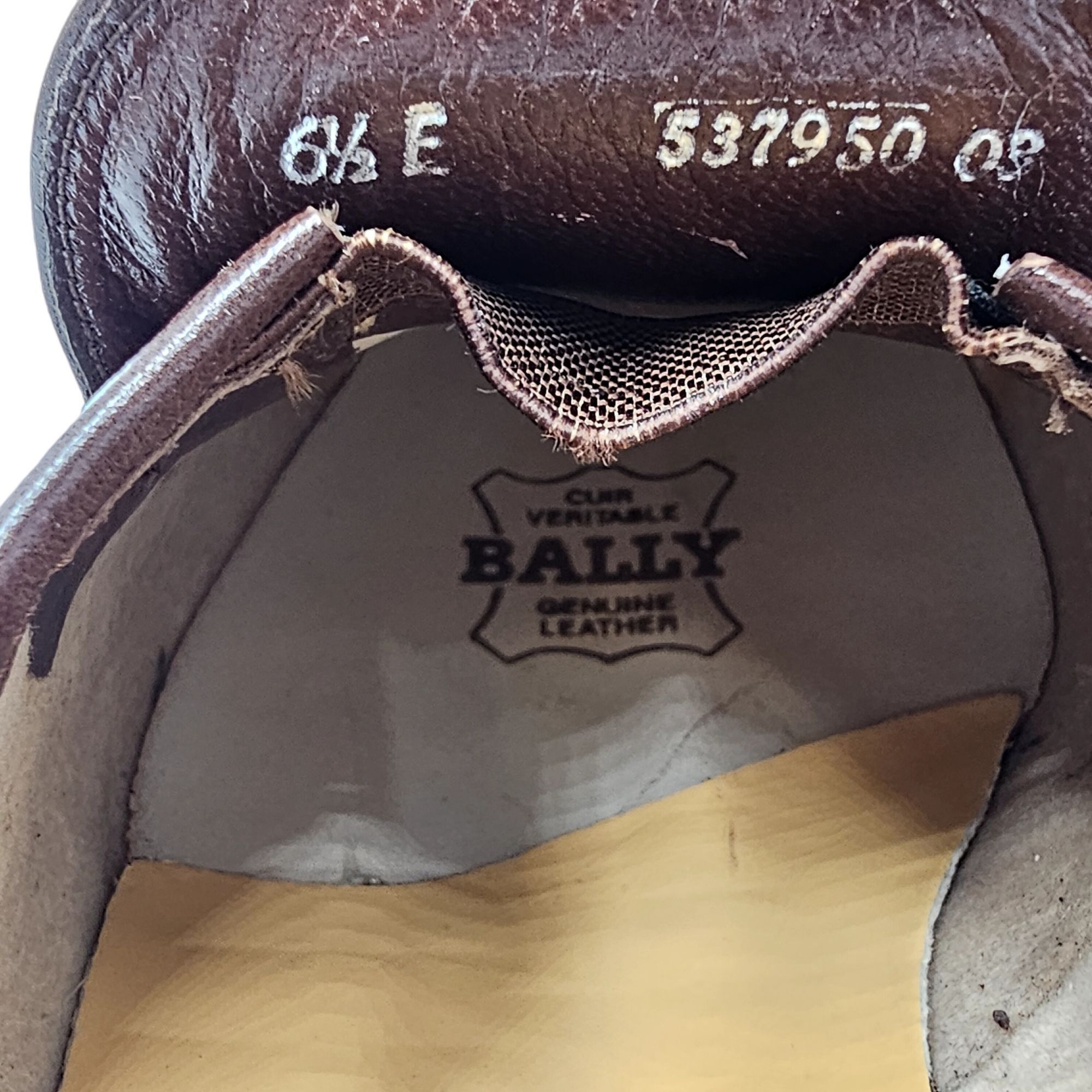 Bally NEW Vintage Bally Men 6.5E Brown Calfskin Leather Dress Shoe Size US 6.5 / EU 39-40 - 8 Thumbnail