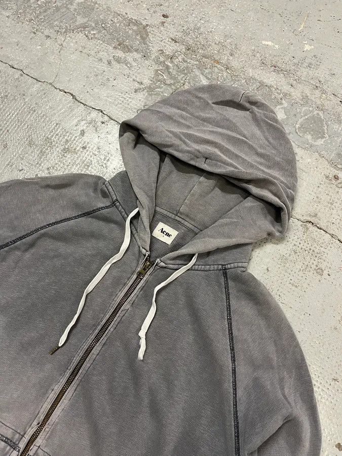 Acne Studios SS2012 Acne Studios Grey Faded Zip-up College Hoodie Size US M / EU 48-50 / 2 - 5 Thumbnail