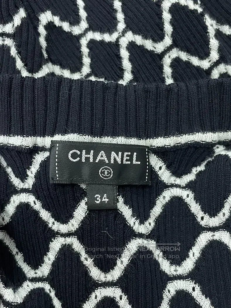 Chanel Chanel Black and white colour block diamond check double C Size XXS / US 00 / IT 34 - 4 Thumbnail