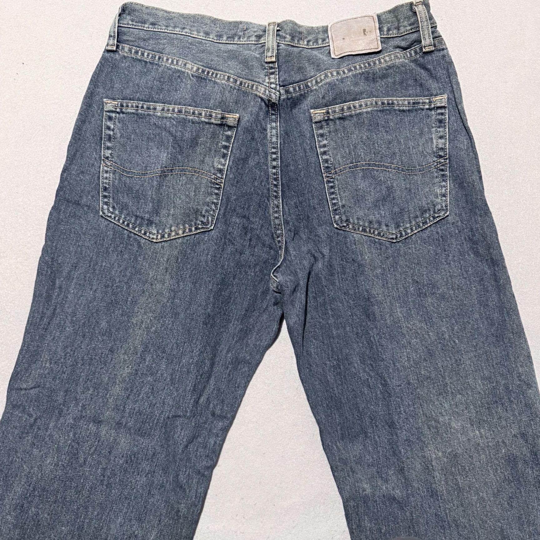 Lee Lee Jeans Men Blue Denim Straight Relaxed-Fit Zip Fly 33X30 Size US 33 - 4 Thumbnail