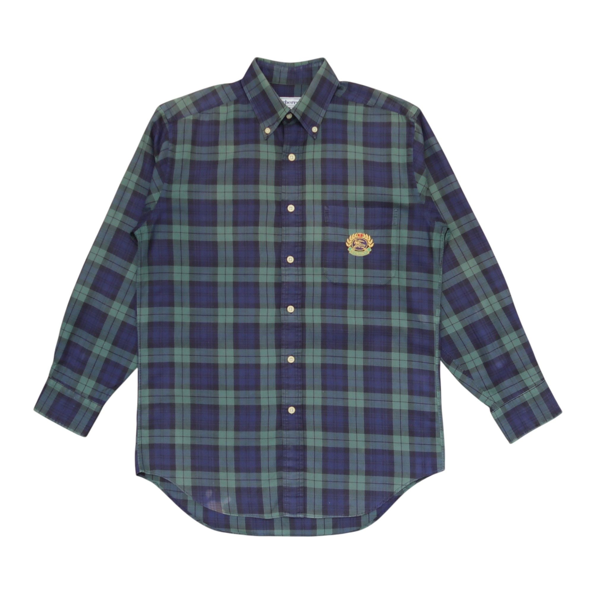 Burberry Vintage 90s Burberry Nova Check Old Logo Shirt Size US S / EU 44-46 / 1 - 1 Thumbnail
