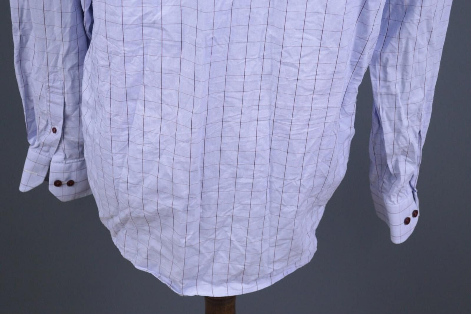 Eton Eton Contemporary Poplin Check Blue Shirt Size 42 / 16.5 Size US M / EU 48-50 / 2 - 9 Thumbnail