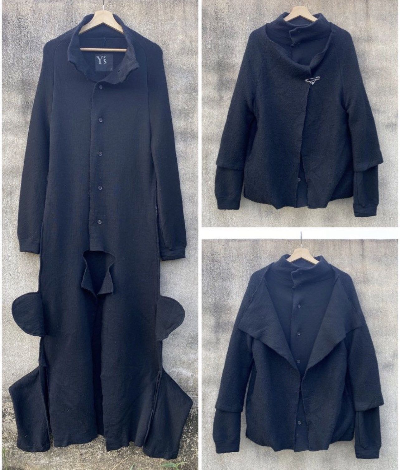 Yohji Yamamoto 🔥RUNWAY AVANT GARDE Y’S YOHJI YAMAMOTO DOUBLE LAYER JACKET Size M / US 6-8 / IT 42-44 - 25 Thumbnail