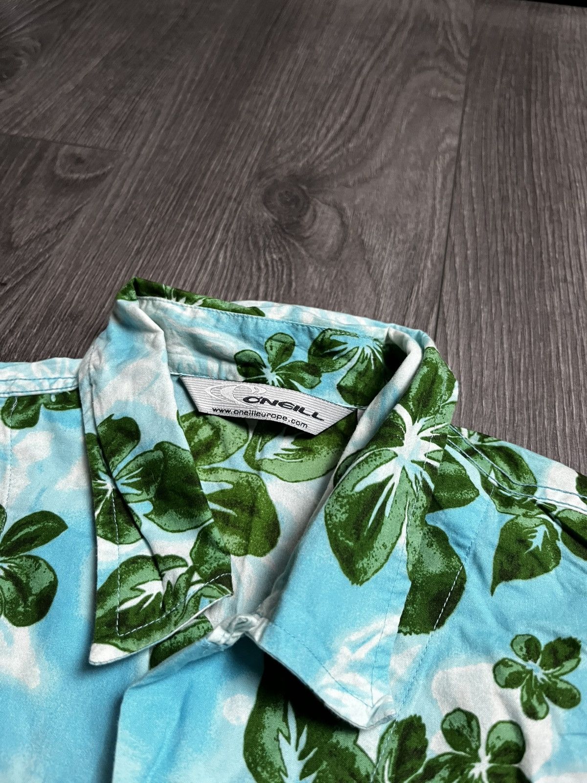 O'Neill Vintage O'Neill Hawaiian Shirt Blue Green Floral Y2K Surf⁠ Size US M / EU 48-50 / 2 - 5 Thumbnail