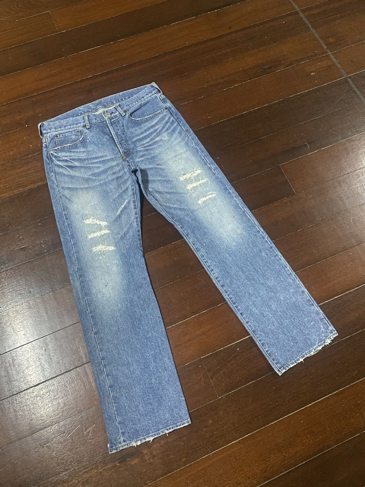 Takeo Kikuchi Rare Vintage design Takeo Kikuchi jeans distressed boro Size US 34 / EU 50 - 2 Thumbnail