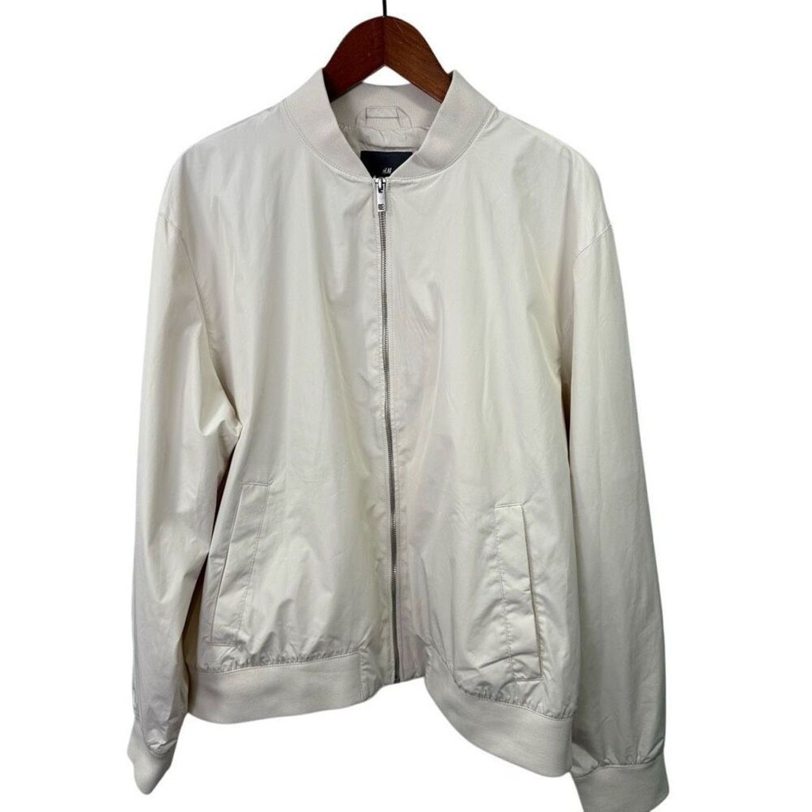 H&M H&M Men’s Bomber Jacket sz XXL Cream Full Zip NEW # G442 Size US XXL / EU 58 / 5 - 1 Thumbnail