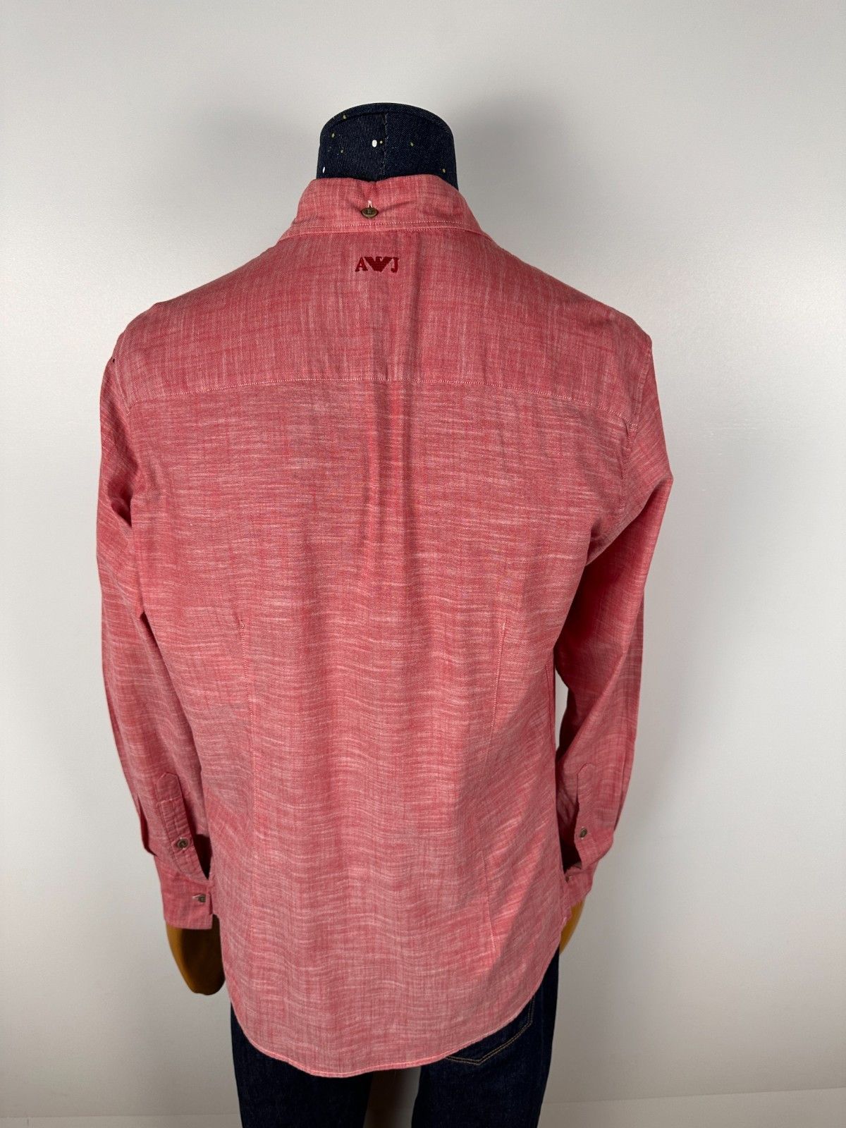 Armani Armani Jeans Shirt Button Up Long Sleeve Pink Size XL Slim Size US XL / EU 56 / 4 - 6 Thumbnail