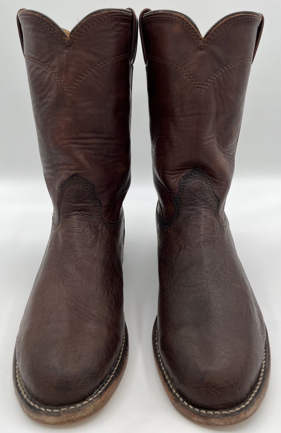 Larry Mahan Larry Mahan Cowboy Boots Brown Bullhide Leather Size 8.5 XE Size US 8.5 / EU 41-42 - 2 Thumbnail