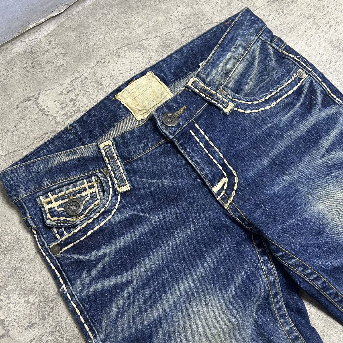 Japanese Brand Vintage Lolita Pants Flared Denim Size US 31 - 5 Thumbnail